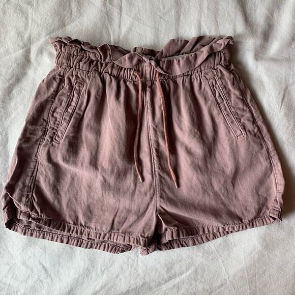 Urban Outfitters BDG Dusty Pink Paper Bag Shorts Size Small - Picture 1 of 8